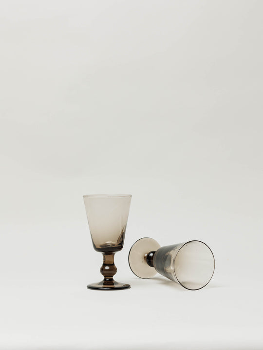 Pienza Tapered Goblet Set of 2 - Smoke