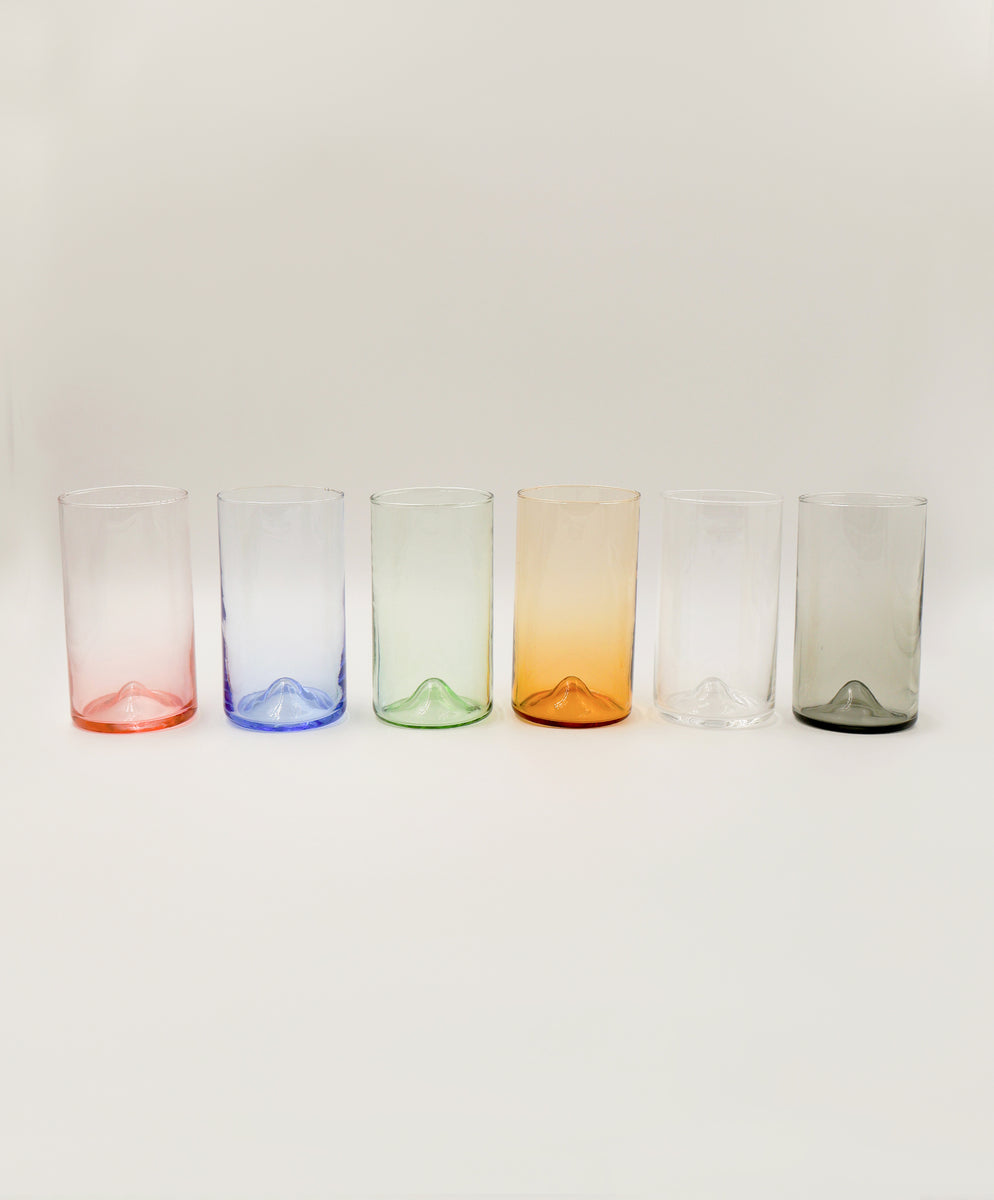 Set of 6 Multicolor Tall Tumblers