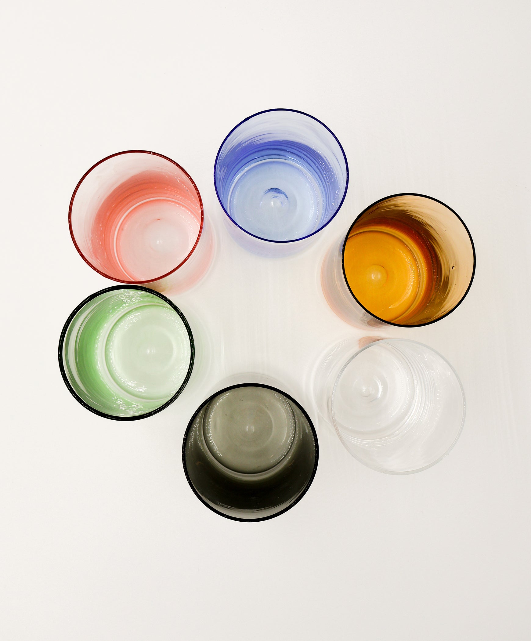   Set of 6 Multicolor Tall Tumblers  