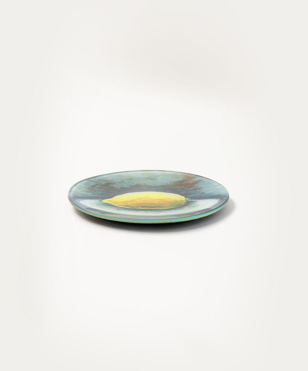 Piccolo Limone Sul Piatto IV (Little Lemon on Plate) Round Tray - alternate view