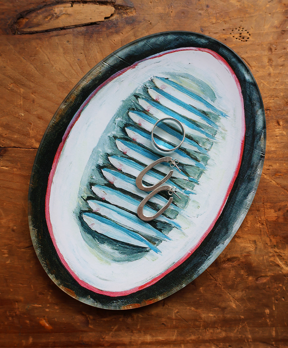   Sardine Sul Piatto II (Sardines on Plate) Oval Tray  