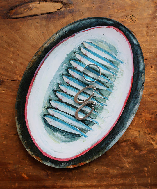 Sardine Sul Piatto II (Sardines on Plate) Oval Tray