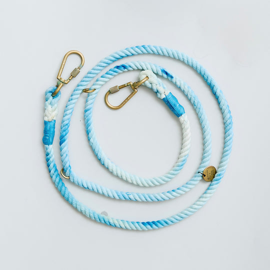 Found My Animal Vita Blue Splatter Rope Leash + Tag
