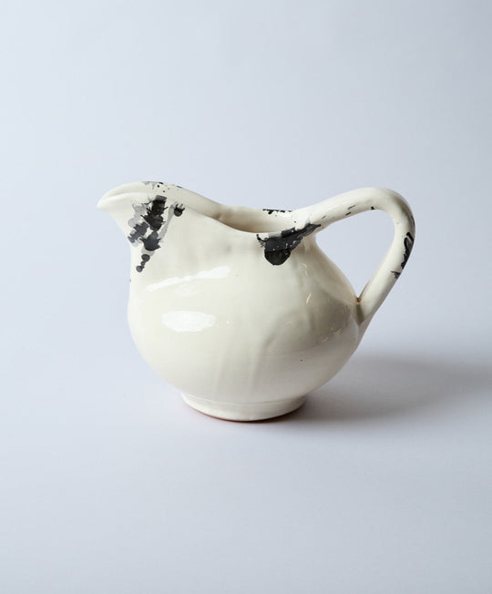 Montegranaro Black & White Splatterware Pitcher