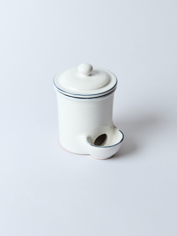Bevagna Salt Cellar with Black Rim - alternate view