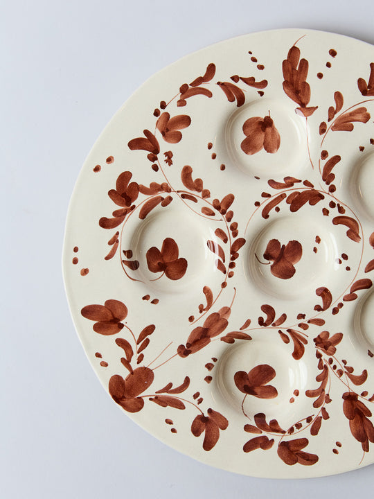 Flora Seder Plate Marrone
