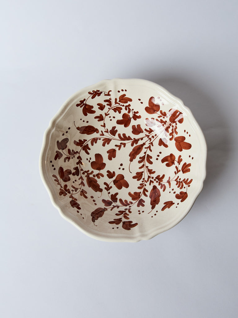 Flora Extra Large Serving Bowl Marrone