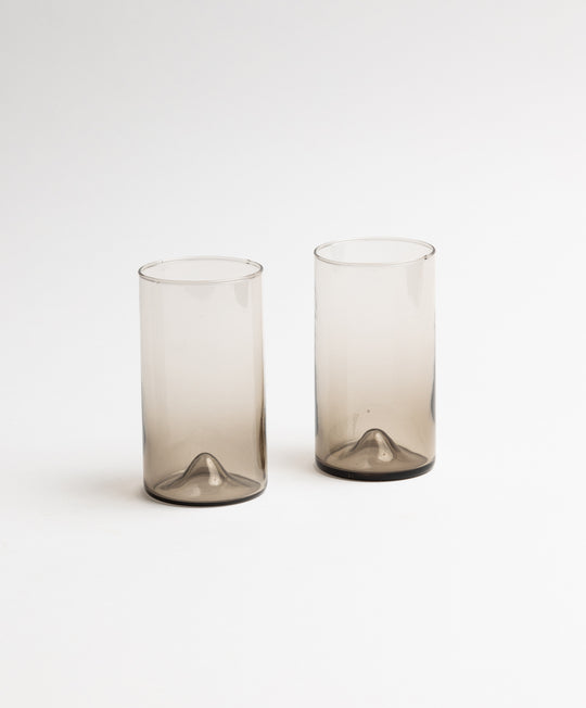 Pienza Tall Glass Set of 2 - Smoke