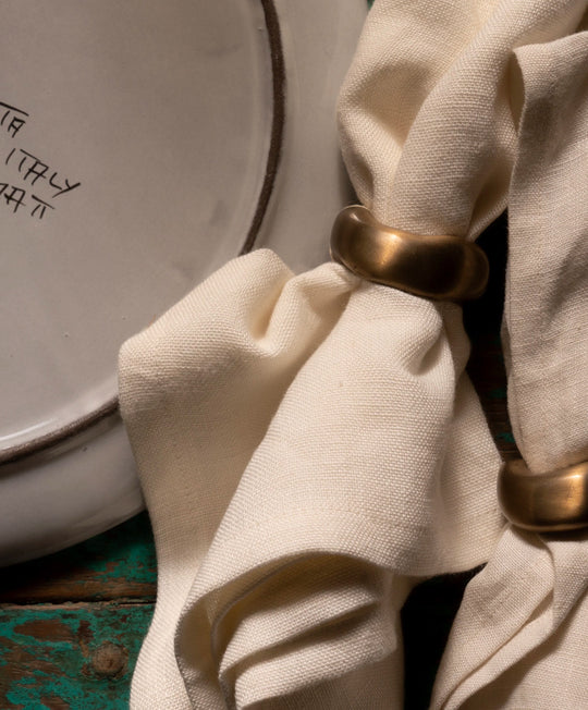 Jill Platner Bronze 'Wavy' Napkin Ring (Set of 4)