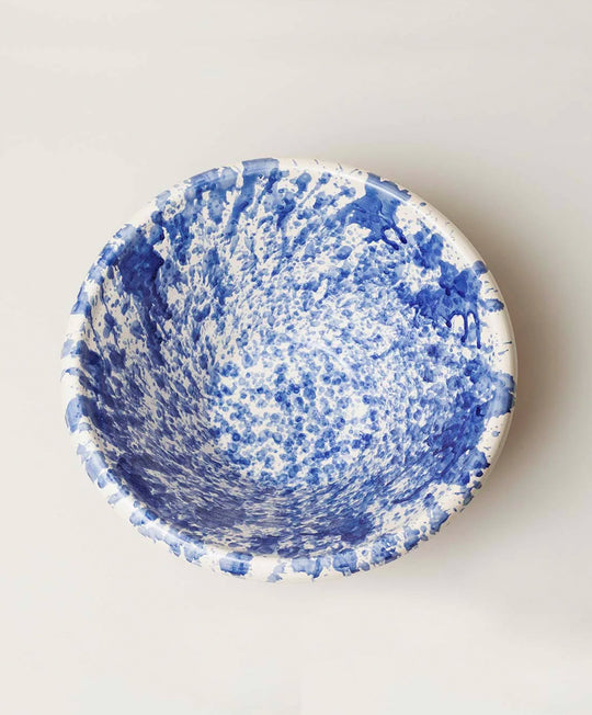 Montegranaro Large Blue & White Splatterware Basin