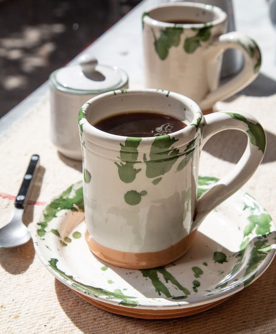 Coffee Set: Green Splatter & Alimentari Coffee