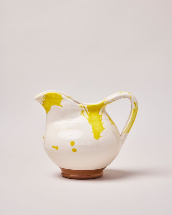 David Netto Yellow Splatterware Pitcher - alternate view