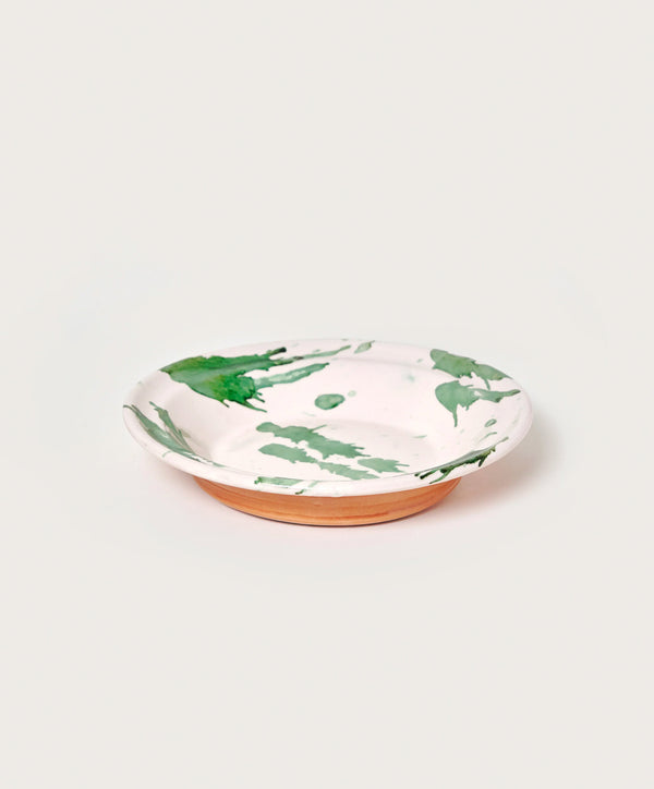 Green Splatterware Pasta Dish - alternate view