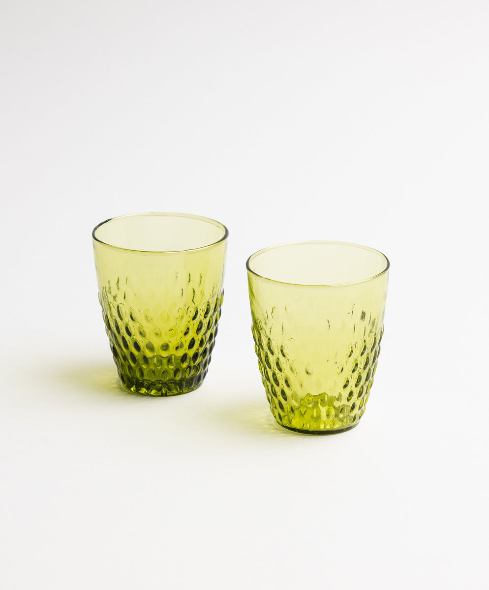 Pienza Rice Patterned Tumbler Glasses (Set of 2)