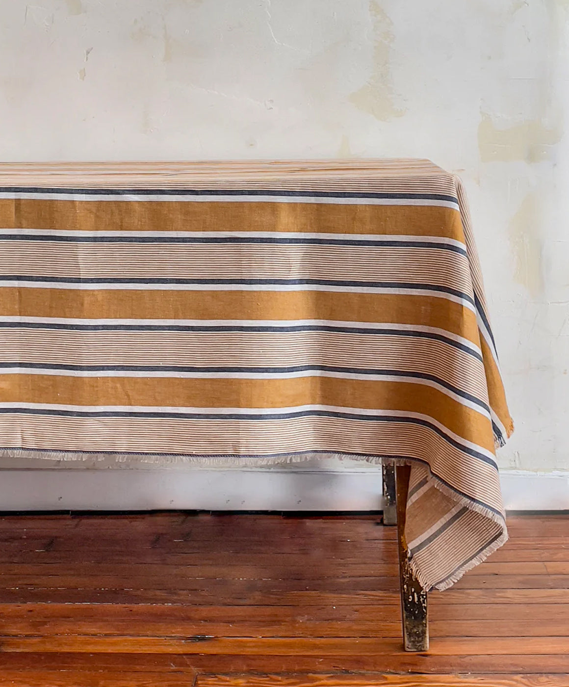   Striped Linen Tablecloth  