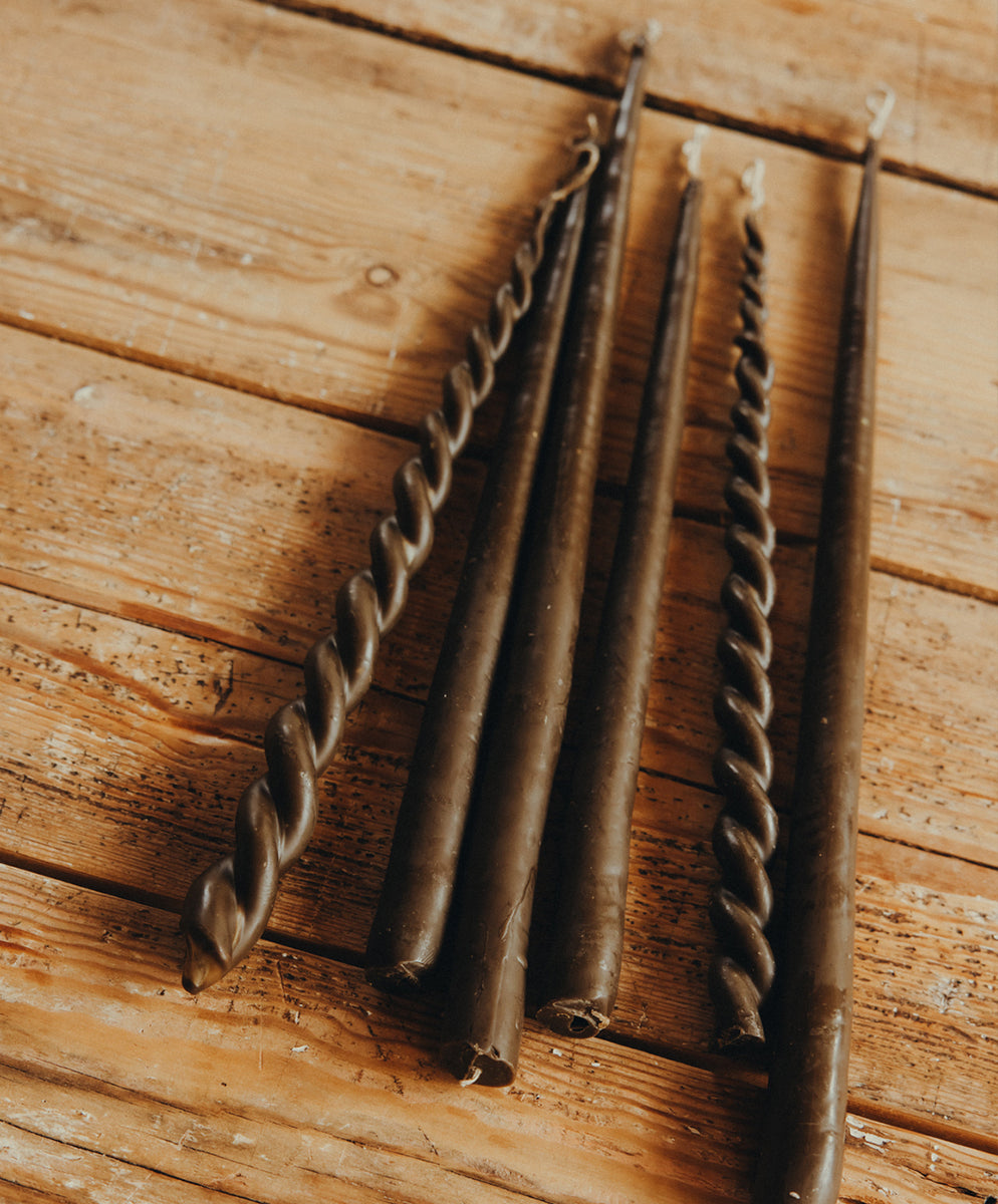 Collepino Chestnut Tapered Beeswax Candles