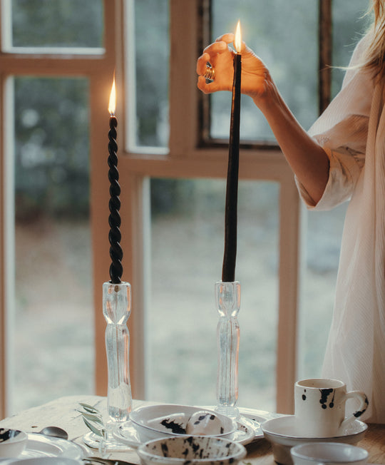 Pienza Tall Glass Candle Holder