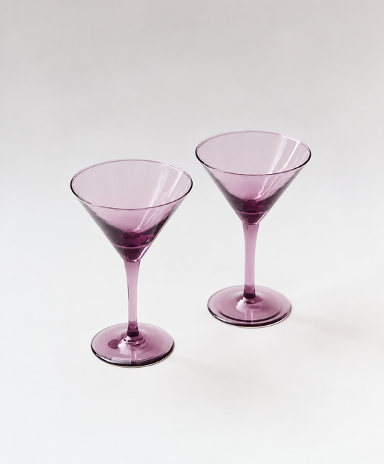 Pienza Martini Glass Set of 2 - Amethyst
