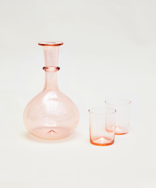 Pienza Round Decanter and Glassware Set - Rosato