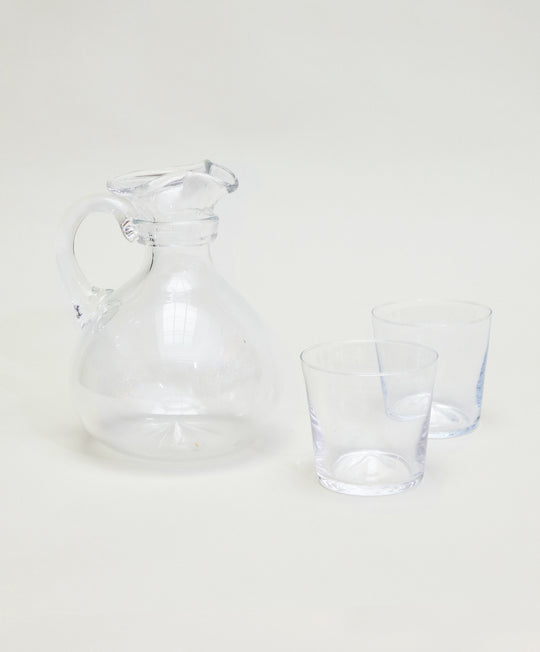 Pienza Pitcher and Glassware Set - Clear