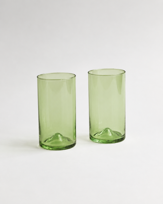 Pienza Tall Glass Set of 2 - Green