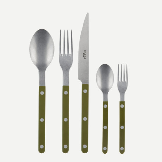 Bistro Flatware Set — Vintage/Green