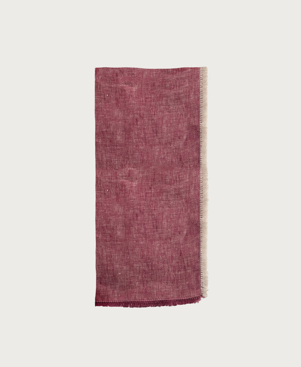 Fringed Linen Napkin- Il Buco Vita Arcolaio / Color~Berry