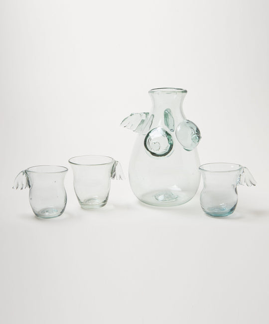 La Riccia The Simple Goddess Set: Goddess Decanter & Winged Glasses